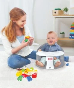 Little Tikes Babyzitje My First Seat - Vanaf 4 Maanden - Foam Vloerzitje Met Tafeltje - Grijs -Stokke Verkoop 1000x1200