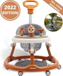Twinky® Babywalker – Luxe Loopstoel Met 3-delige Speelset – Loopstoeltje Voor Baby Inclusief Voetenmat En Steel