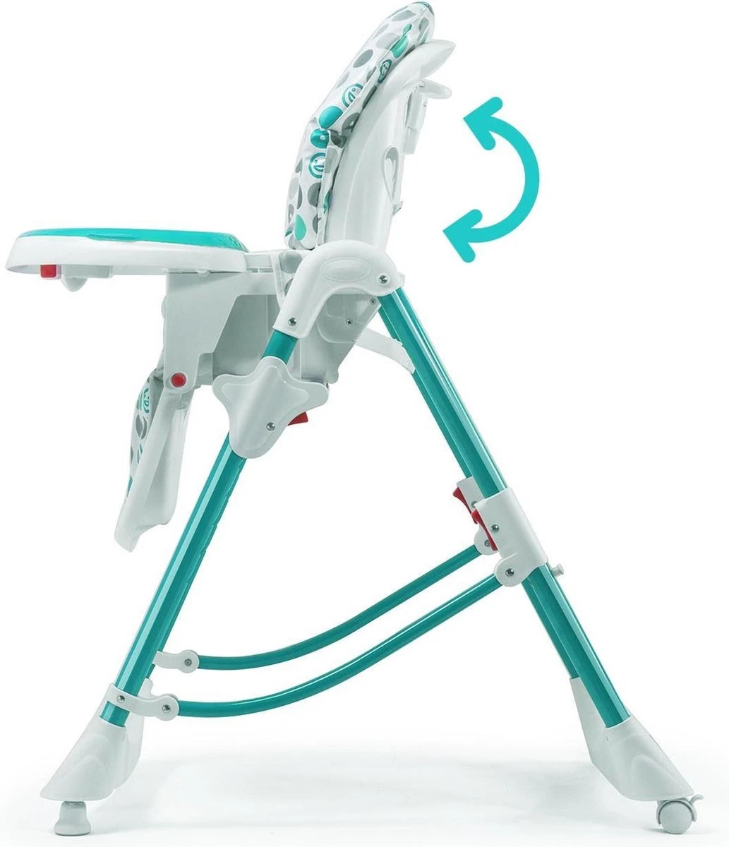 Baby Vivo -kinderstoel - Kinder Eetstoel- Inklapbaar- Tippy - Turquoise 3 Baby Vivo -kinderstoel - Kinder Eetstoel- Inklapbaar- Tippy - Turquoise - Afbeelding 2