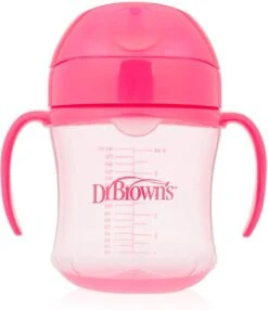 Dr. Brown's Dr. Browns Trainings Drinkbeker - Met Zachte Tuit - 180 Ml - Roze