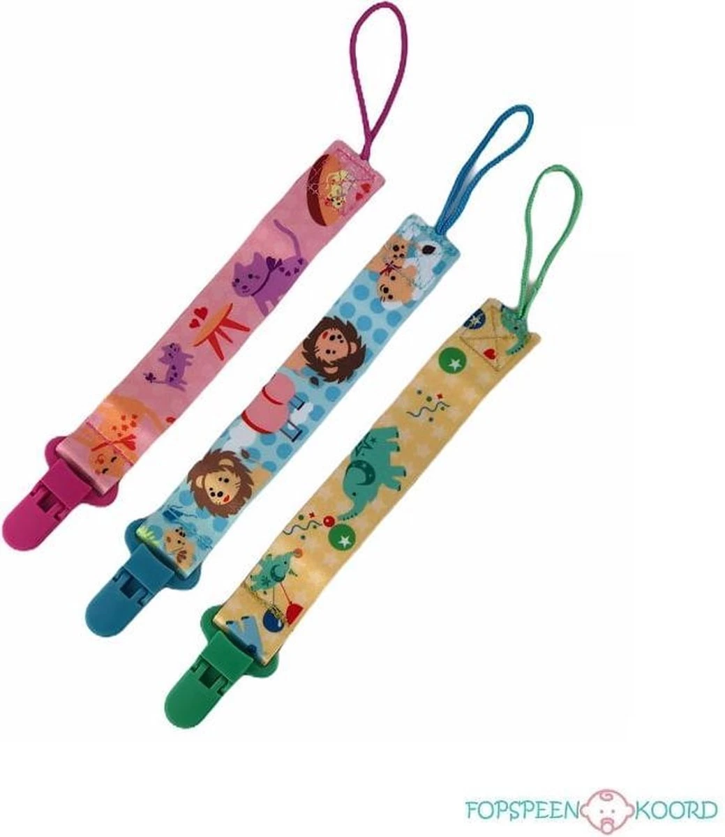 3 Stuks – Speenkoorden Voordeelverpakking – Dierenrijk 3 3 Stuks – Speenkoorden Voordeelverpakking – Dierenrijk