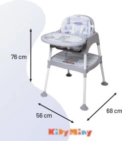 3-in-1 Werktafel Gevoerde Kinderstoel - Olifantpatroon -Stokke Verkoop 1041x1200