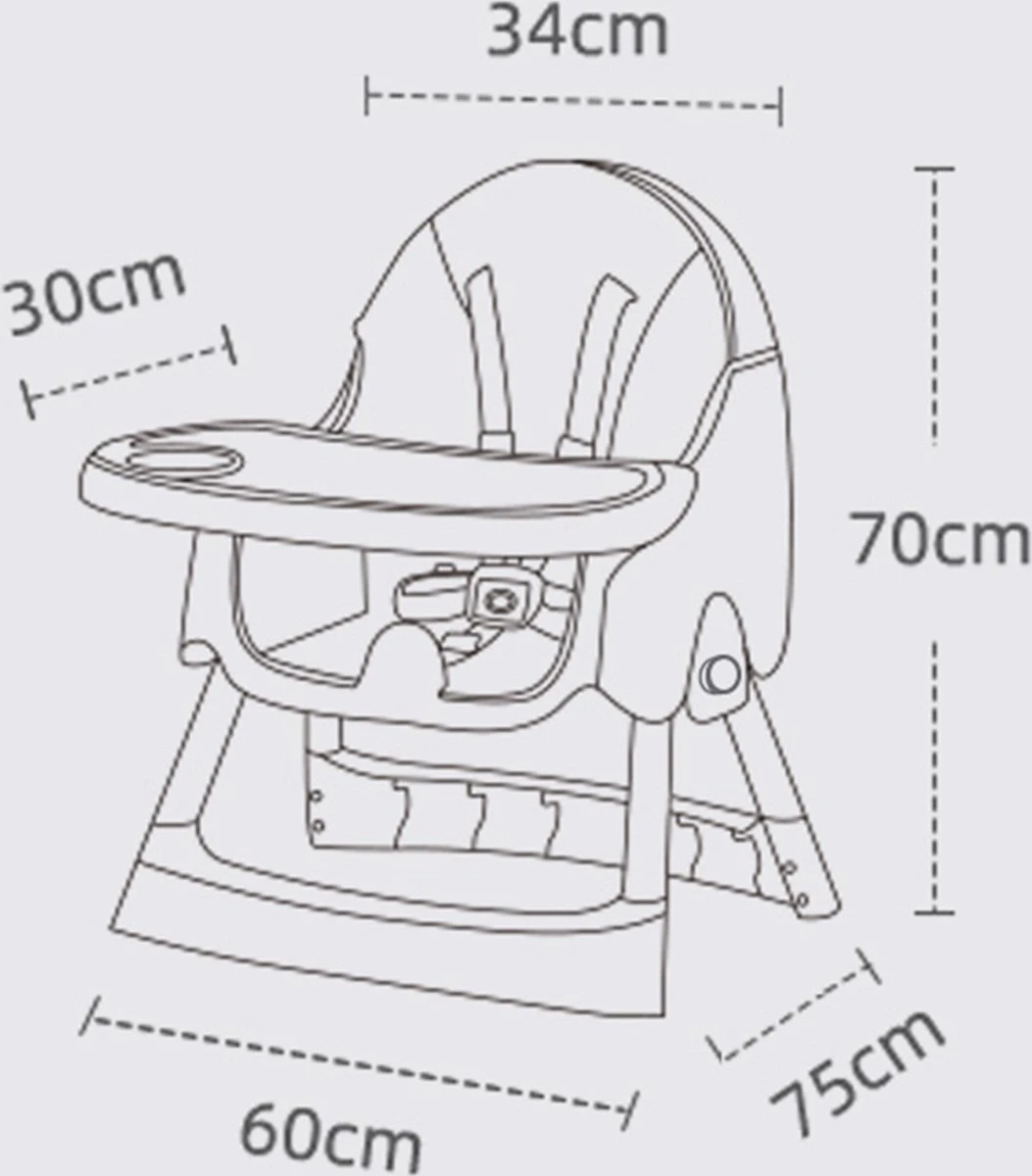 K IKIDO – Kinderstoel 3 In 1 - Baby Eetstoel - Verstelbaar – Inklapbare Eetstoel – Kinderzetel- 5-punts Gordel - Stille Antislip Stoelpoten Om De Vloer Te Beschermen - Uitneembaar Lederen Kussen - Maximale Belasting: 40 Kg 4 K IKIDO – Kinderstoel 3 In 1 - Baby Eetstoel - Verstelbaar – Inklapbare Eetstoel – Kinderzetel- 5-punts Gordel - Stille Antislip Stoelpoten Om De Vloer Te Beschermen - Uitneembaar Lederen Kussen - Maximale Belasting: 40 Kg - Afbeelding 2