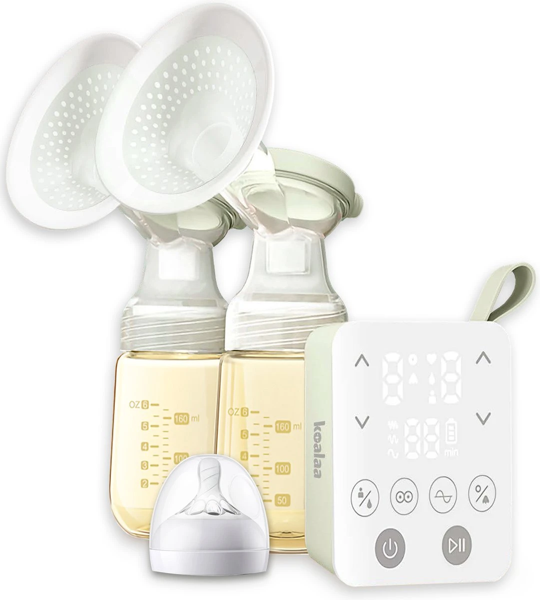 Koalaa Pro Dubbele Elektrische Borstkolf - Kolf - Draadloos - Borstpomp - Breast Pump - Inclusief 2x180ml PPSU Babyfles 3 Koalaa Pro Dubbele Elektrische Borstkolf - Kolf - Draadloos - Borstpomp - Breast Pump - Inclusief 2x180ml PPSU Babyfles