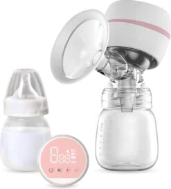 Nuvance - Draagbare Elektrische Borstkolf - Inclusief Melkfles - 180ml - Oplaadbaar - Handkolf - Kolfapparaten - Borstvoeding - 18 Standen - BPA Vrij