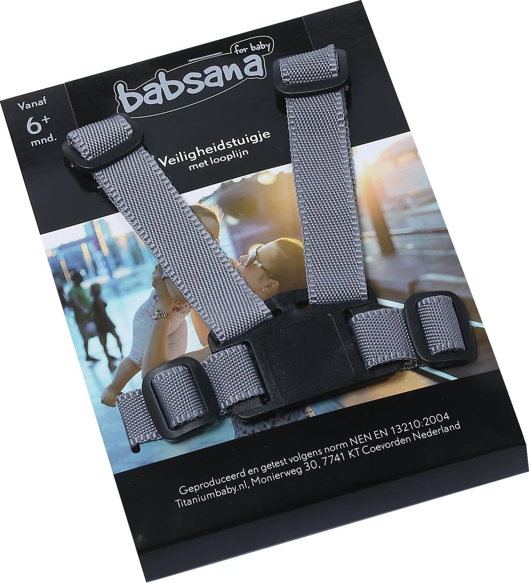 Babsana Universeel Grijs Nylon Kinderstoel Tuigje TB-1163 5 Babsana Universeel Grijs Nylon Kinderstoel Tuigje TB-1163 - Afbeelding 3