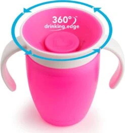 Munchkin Miracle 360 Trainer Cup/oefenbeker Roze -Stokke Verkoop 1133x1200 2