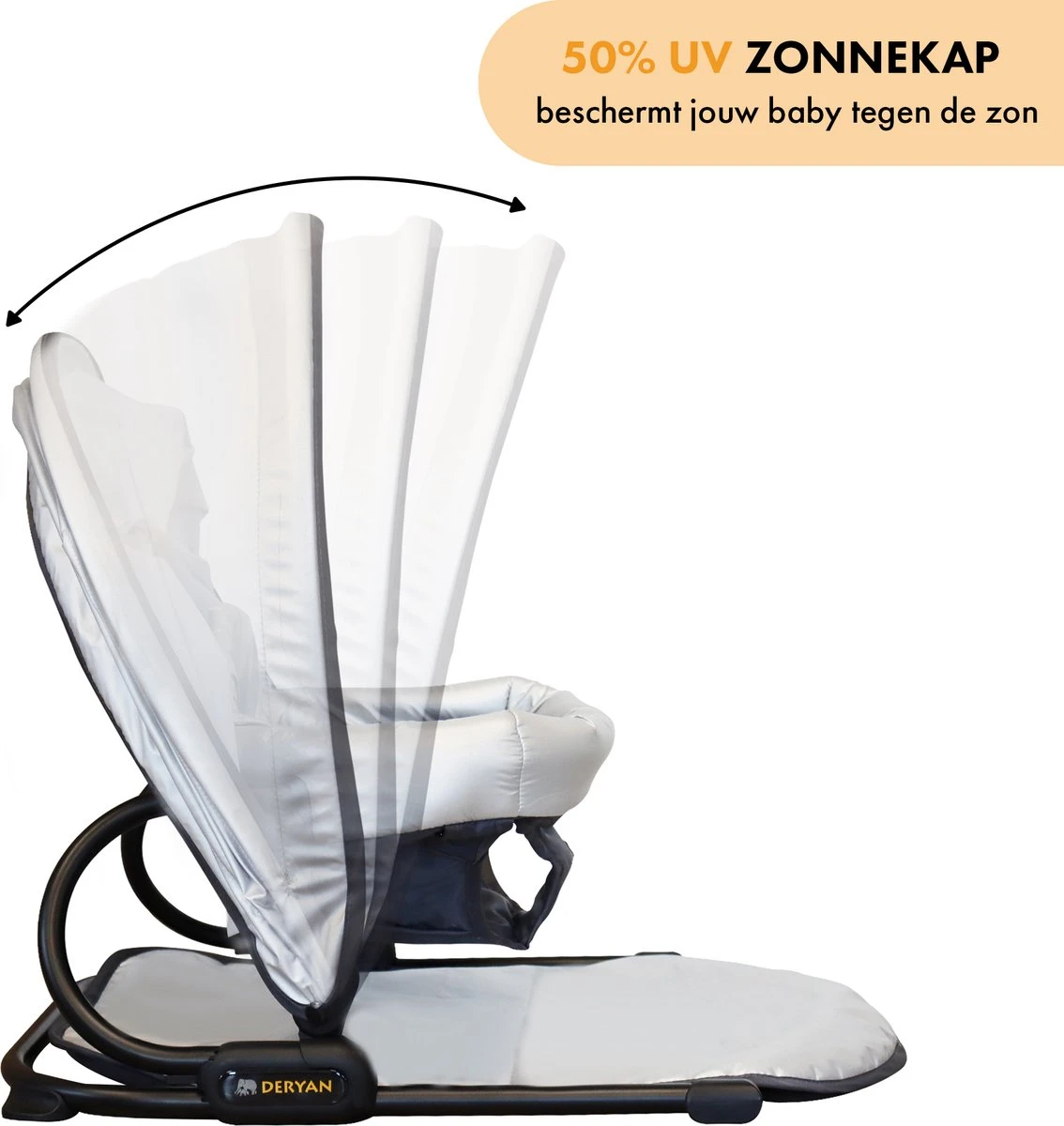 Deryan Floor Seat Kinderstoel - Vloerzitje - Zonnekap Anti-UV 50+ - Zilver 6 Deryan Floor Seat Kinderstoel - Vloerzitje - Zonnekap Anti-UV 50+ - Zilver - Afbeelding 4