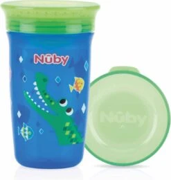Nûby - Oefenbeker - 360° Wonder Cup - 300ml - Blauw - 6m+