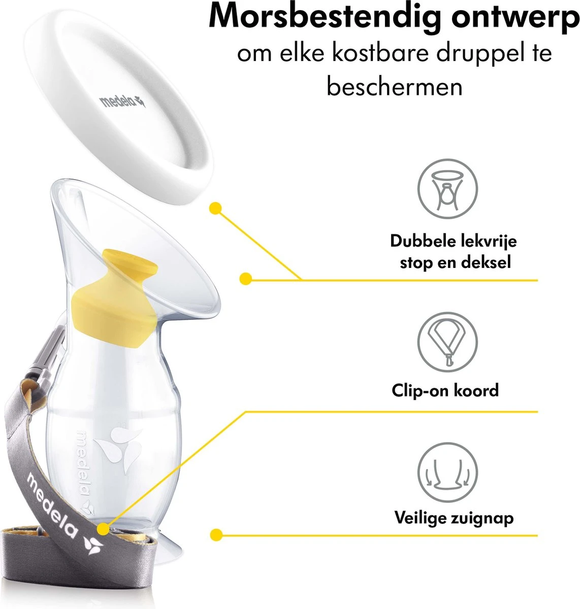 Medela Siliconen Moedermelkcollector - Melk Collector Borstvoeding - Siliconen Borstkolf - 100 Ml Moedermelk 7 Medela Siliconen Moedermelkcollector - Melk Collector Borstvoeding - Siliconen Borstkolf - 100 Ml Moedermelk - Afbeelding 5