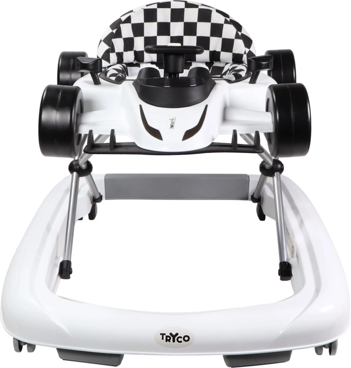 Tryco F1 Racer Loopstoel - 2-in-1 Loopstoel En Loopwagen - Wit - Met Geluid 12 Tryco F1 Racer Loopstoel - 2-in-1 Loopstoel En Loopwagen - Wit - Met Geluid - Afbeelding 10