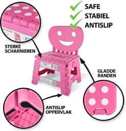 Helperfect Opvouwbare Kinderstoel & Opstapje Met Rugleuning (2 In 1) – Stabiel En Veilig Kinderstoeltje - Roze -Stokke Verkoop 1154x1200 1