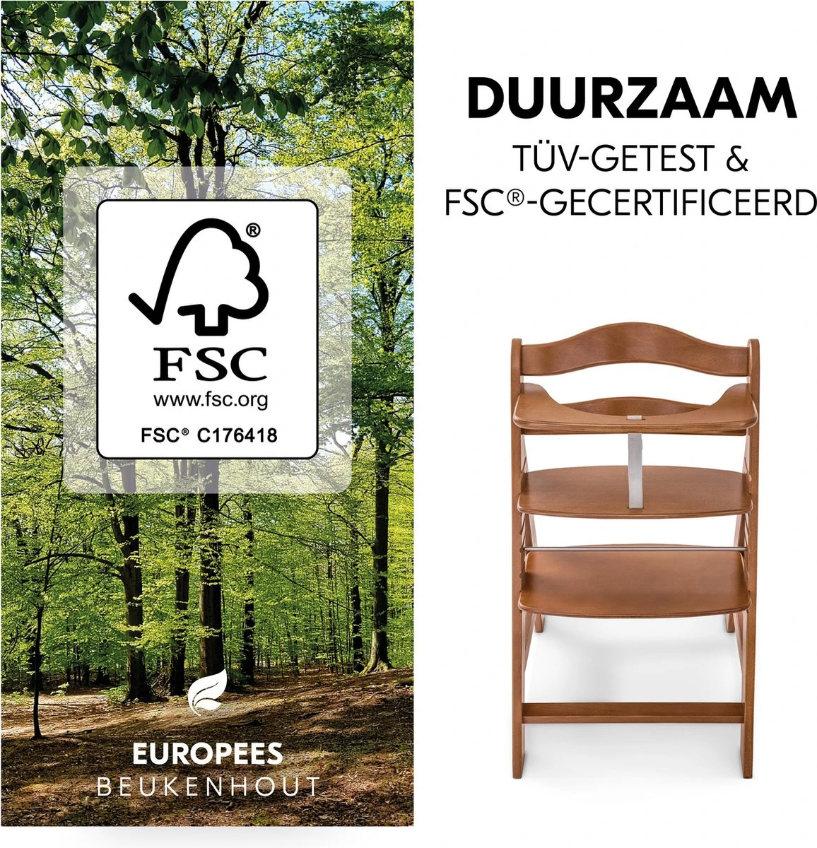 Hauck Alpha+ Kinderstoel - Walnoot 20 Hauck Alpha+ Kinderstoel - Walnoot - Afbeelding 18