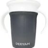 Deryan Luxe Quuby Drinkbeker 360 Trainer - Oefenbeker - Antilekbeker - Grijs