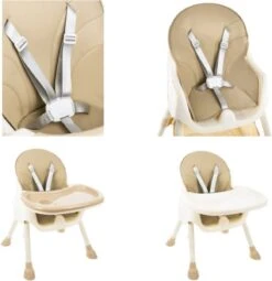 Kinderstoel 3 In 1 - 5 Punts Veiligheidsgordel - Beige -Stokke Verkoop 1164x1200