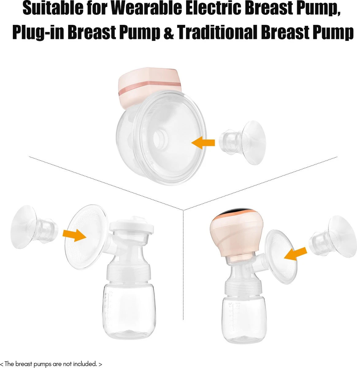 Merkloos Borstschildverkleiners - Elektrische Draadloze Borstkolf Verkleiners – Borstkolven – BPA Vrij - 17mm 19mm 21mm – Borstvoeding – Set Van 3 Stuks 4 Merkloos Borstschildverkleiners - Elektrische Draadloze Borstkolf Verkleiners – Borstkolven – BPA Vrij - 17mm 19mm 21mm – Borstvoeding – Set Van 3 Stuks - Afbeelding 2