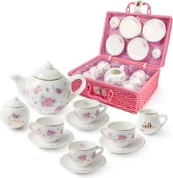 Porseleinen Theeset Voor Kleine Meisjes Met Roze Picknickmandje -Stokke Verkoop 1168x1200 3