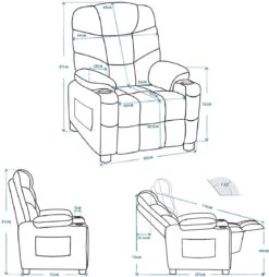 Luxe Kinder Relaxstoel - Kinderstoel - Ligfunctie - Chill Stoel - Televisie Stoel - Kindersofa - 72 X 66 X 87 Cm -Stokke Verkoop 1169x1200 4