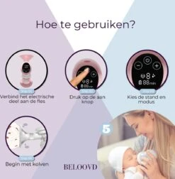 BELOOVD Handkolf - Kolfapparaat - Elektrische Borstkolf - Siliconen - Breast Pump - Incl. Kolfdagboek & Fles -Stokke Verkoop 1174x1200 5