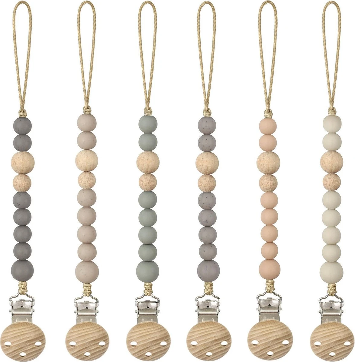 States&Klein Speenkoord - Pure Sand - Duurzaam - Kraamcadeau - Babyshower - Baby - Zand 6 States&Klein Speenkoord - Pure Sand - Duurzaam - Kraamcadeau - Babyshower - Baby - Zand - Afbeelding 4