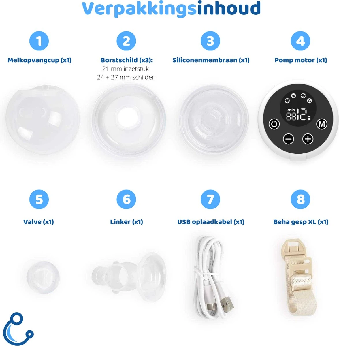Kolvy® Pro Draadloze Elektrische Borstkolf - Intelligente Kolfapparaten - Handsfree Breast Pump - 4 Modes & 12 Levels - USB Oplaadbaar - NIEUW - Professioneel - LED Scherm - Incl. 3 Maten 12 Kolvy® Pro Draadloze Elektrische Borstkolf - Intelligente Kolfapparaten - Handsfree Breast Pump - 4 Modes & 12 Levels - USB Oplaadbaar - NIEUW - Professioneel - LED Scherm - Incl. 3 Maten - Afbeelding 10