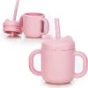 FreeON Siliconen Drinkbeker Met Rietje En Handgrepen - Rietjesbeker Voor Baby - Peuter En Kleuter - Kitty - Roze -Stokke Verkoop 1177x1200 5