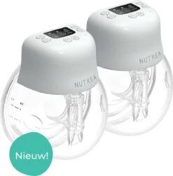 Nutrea EasyFlow 2 Stuks – Elektrische Draadloze Borstkolf 24 Mm – Handsfree Borstkolf – Oplaadbare Accu – Snelheid Aanpasbaar