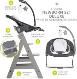 Hauck Alpha Plus Kinderstoel - Newborn Set Deluxe - Grijs -Stokke Verkoop 1181x1200