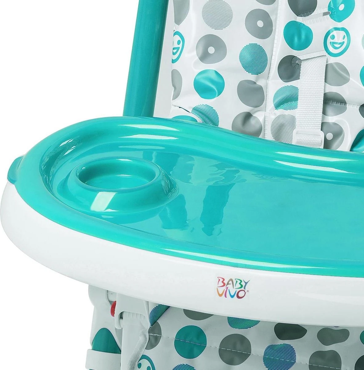 Baby Vivo -kinderstoel - Kinder Eetstoel- Inklapbaar- Tippy - Turquoise 11 Baby Vivo -kinderstoel - Kinder Eetstoel- Inklapbaar- Tippy - Turquoise - Afbeelding 10