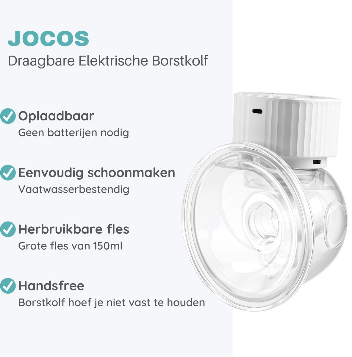 Elektrische Dubbele Borstkolf - Handsfree & Draadloos - Incl. 5 Moedermelk Bewaarzakjes - Electrisch - BPA Vrij 4 Elektrische Dubbele Borstkolf - Handsfree & Draadloos - Incl. 5 Moedermelk Bewaarzakjes - Electrisch - BPA Vrij - Afbeelding 2