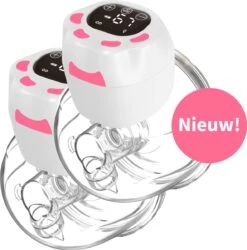 Elektrische Borstkolf - Belove - Draadloze Borstkolf - Oplaadbaar - Moedermelk - BPA-Vrij - 3 Modes - Handsfree - 2 Stuks - Roze