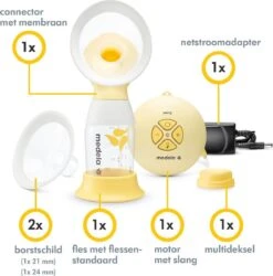 Medela Swing Flex - Enkel Elektrische Borstkolf - Geel 29 Medela Swing Flex - Enkel Elektrische Borstkolf - Geel -Stokke Verkoop 1186x1200 6