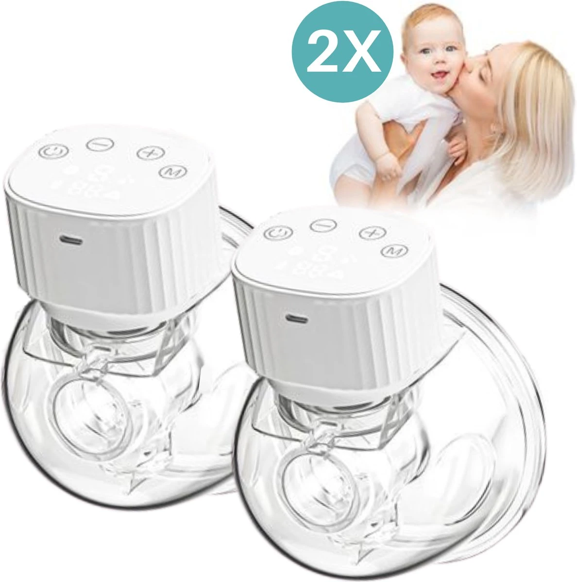 Elektrische Dubbele Borstkolf - Handsfree & Draadloos - Incl. 5 Moedermelk Bewaarzakjes - Electrisch - BPA Vrij 3 Elektrische Dubbele Borstkolf - Handsfree & Draadloos - Incl. 5 Moedermelk Bewaarzakjes - Electrisch - BPA Vrij