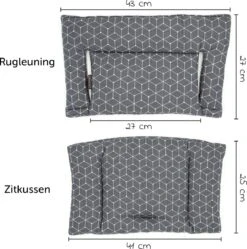 LaLoona Stokke Tripp Trapp Kussenset - Grijs Wit -Stokke Verkoop 1188x1200 5