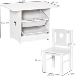 HOMCOM Kindersuite Met 2 Stoelen En Tafel 312-054 -Stokke Verkoop 1191x1200 3