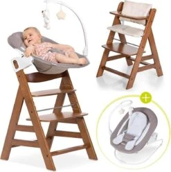 Hauck Alpha Plus Kinderstoel - Newborn Set Deluxe - Walnoot