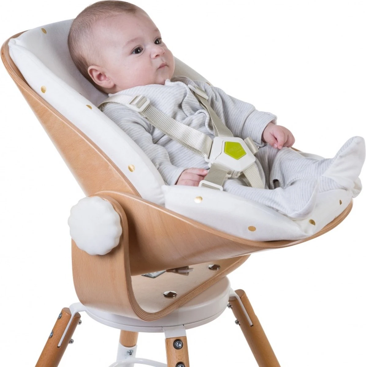 Childhome - Evolu Newborn Eetstoel Kussen Jersey - Gold Dots 12 Childhome - Evolu Newborn Eetstoel Kussen Jersey - Gold Dots - Afbeelding 10