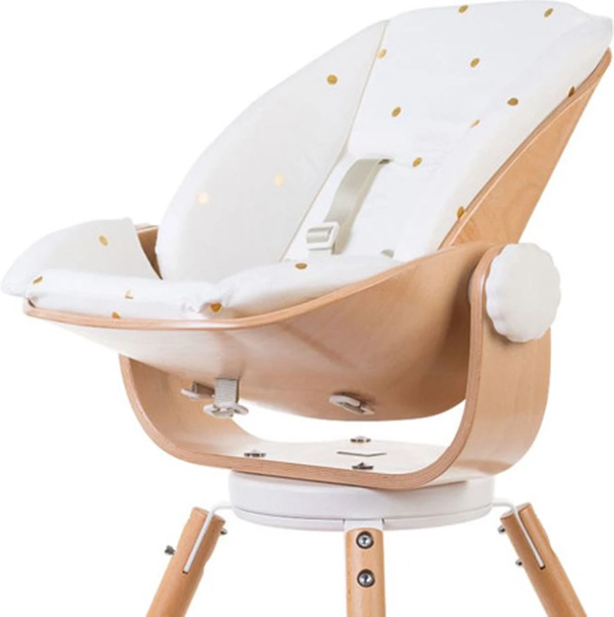 Childhome - Evolu Newborn Eetstoel Kussen Jersey - Gold Dots 14 Childhome - Evolu Newborn Eetstoel Kussen Jersey - Gold Dots - Afbeelding 12