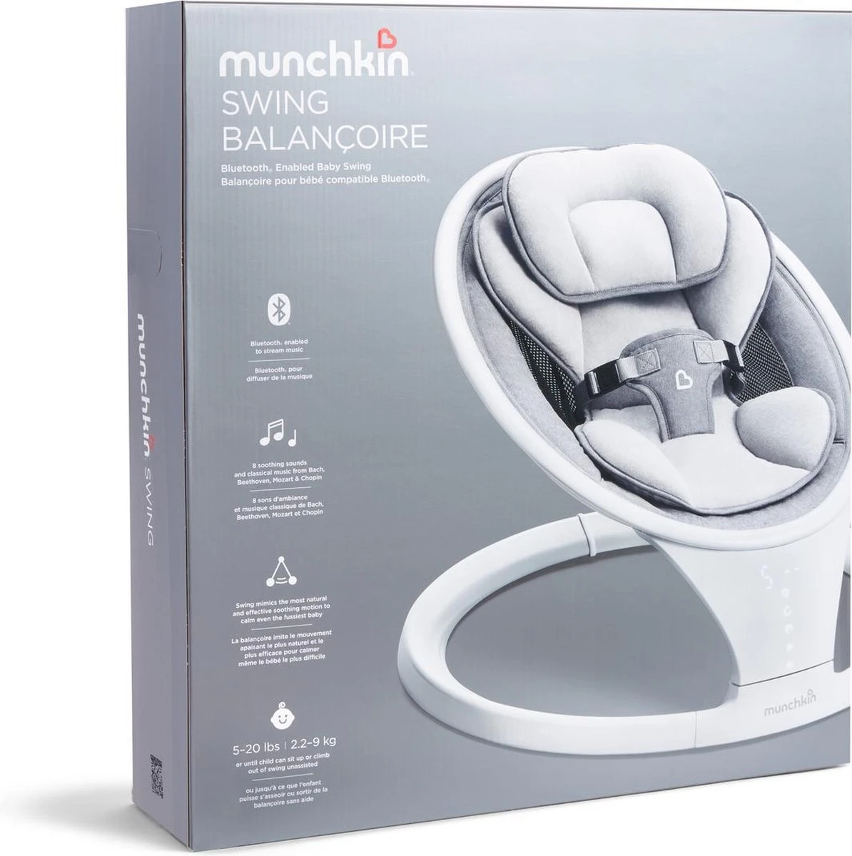 Munchkin Wipstoel Swing Elektrisch Lichtgewicht Bluetooth 12 Munchkin Wipstoel Swing Elektrisch Lichtgewicht Bluetooth - Afbeelding 10