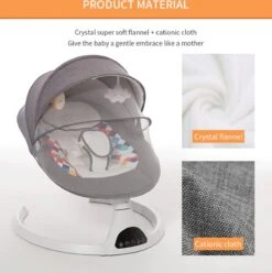 Tissy® Elektrisch Wipstoel - Baby Schommelstoel - Elektrische Babyschommel - Babyswing - Wipstoeltjes Voor Baby Met Klamboe Bluetooth Muziek Grijs 30 Tissy® Elektrisch Wipstoel - Baby Schommelstoel - Elektrische Babyschommel - Babyswing - Wipstoeltjes Voor Baby Met Klamboe Bluetooth Muziek Grijs -Stokke Verkoop 1196x1200