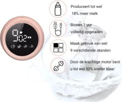 Baby-V® Electrische Borstkolf - Kolfapparaten - Draadloze Borstkolf Handsfree - Inclusief 2 Flesjes 14 Baby-V® Electrische Borstkolf - Kolfapparaten - Draadloze Borstkolf Handsfree - Inclusief 2 Flesjes -Stokke Verkoop 1200x1003 6