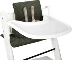 Ukje Stoelverkleiner - Geschikt Voor Stokke Tripp Trapp - Kinderstoel - Kussenset - Groen - Ribstof - Extra Dik -Stokke Verkoop 1200x1008