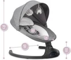 Momi Lami Dark Grey Elektrische Babyschommel BULE00022 26 Momi Lami Dark Grey Elektrische Babyschommel BULE00022 -Stokke Verkoop 1200x1016