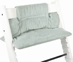 Ukje Stoelverkleiner - Geschikt Voor Stokke Tripp Trapp - Kinderstoel - Kussenset - Mint - Ribstof - Extra Dik -Stokke Verkoop 1200x1025