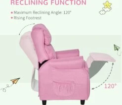 HOMCOM Kinderfauteuil Kinderbank Verstelbare Slaapbank Mete Voetensteun 310-052 -Stokke Verkoop 1200x1031 3