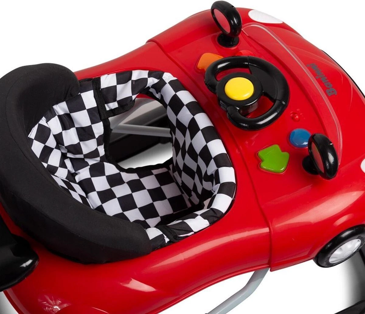 Baninni Loopstoel Elvio Rood Zwart 4 Baninni Loopstoel Elvio Rood Zwart - Afbeelding 2