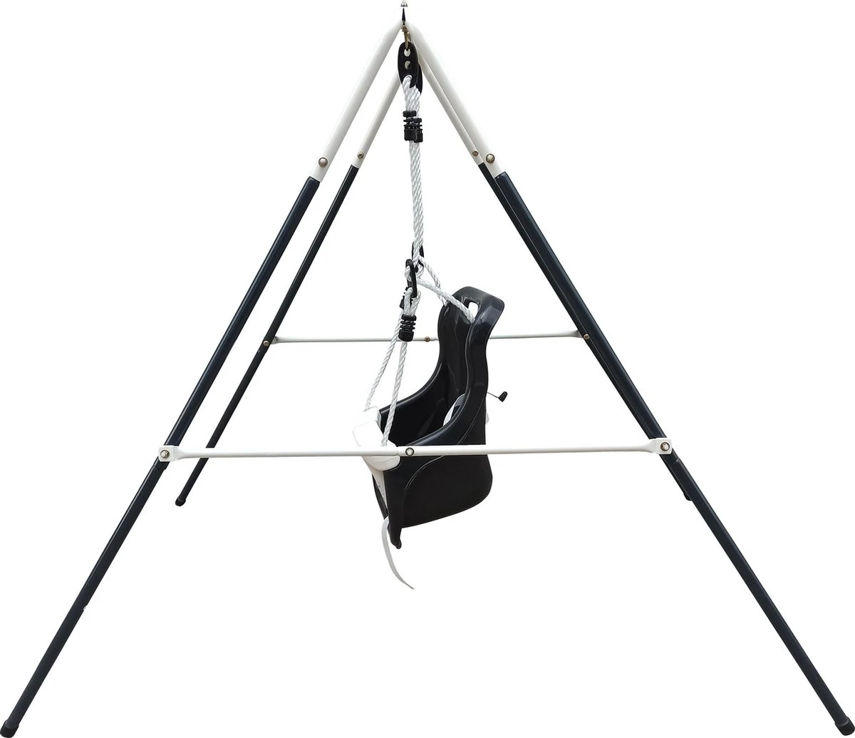 AXI Metalen Baby Schommel Met Zitje Antraciet/créme - Vrijstaande Schommelset Voor Binnen En Buiten 4 AXI Metalen Baby Schommel Met Zitje Antraciet/créme - Vrijstaande Schommelset Voor Binnen En Buiten - Afbeelding 2