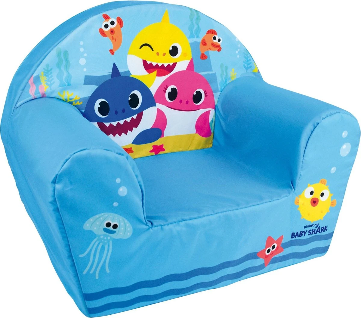 Baby Shark Fauteuil - 42 X 52 X 33 Cm - Polyester 3 Baby Shark Fauteuil - 42 X 52 X 33 Cm - Polyester