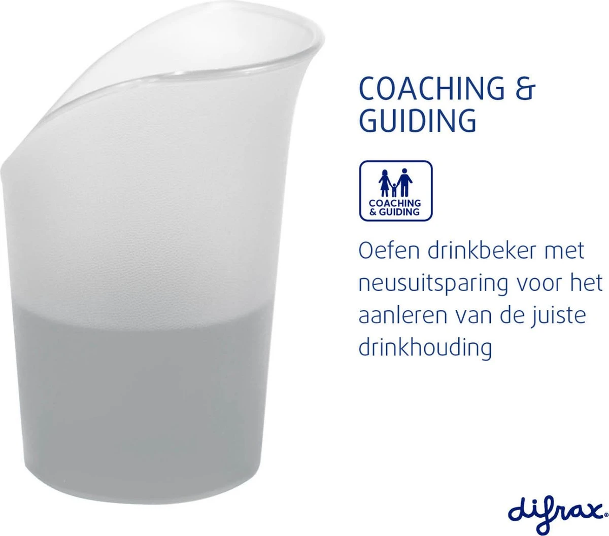 Difrax Oefen Drinkbeker - Wit 8 Difrax Oefen Drinkbeker - Wit - Afbeelding 6