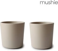 Siliconen Drinkbeker - Mushie - BPA Vrij - Vanilla- Set 2